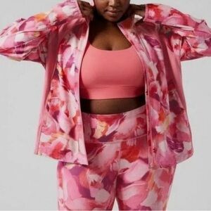 NEW ATHLETA PLUS ENERGY CORAL PINK RUN WITH IT JACKET SIZE 2X